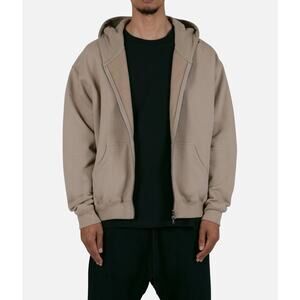 New MNML basic zip up hoodie earth tan size XS